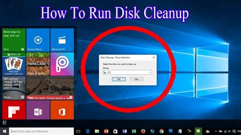 disk cleanup on this computer.